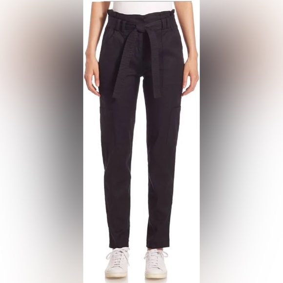 A.L.C. Women's Black Lee Lien Paper bag Cargo Pants - Picture 4 of 13